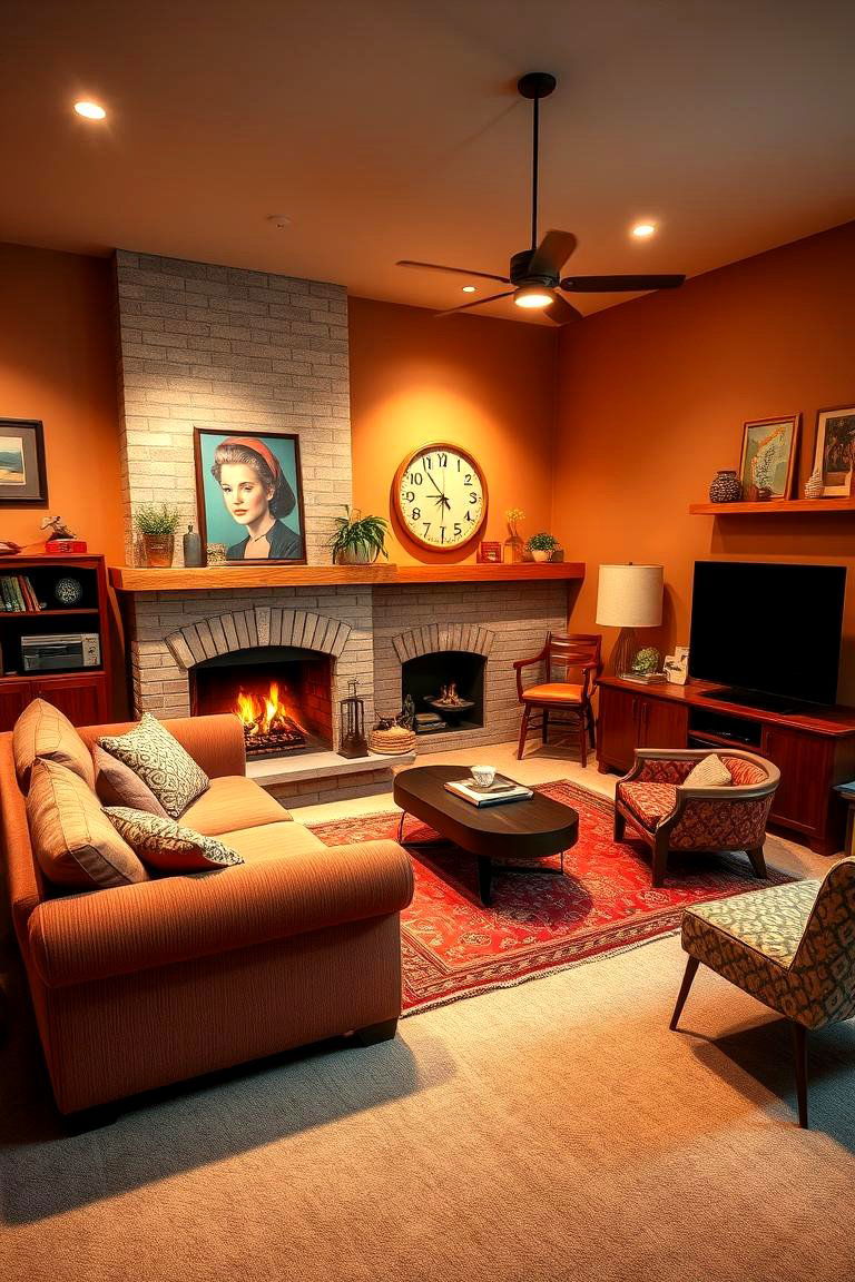 Vintage Charm with Modern Twist - 24 Living Room Ideas With Sectionals and Fireplace