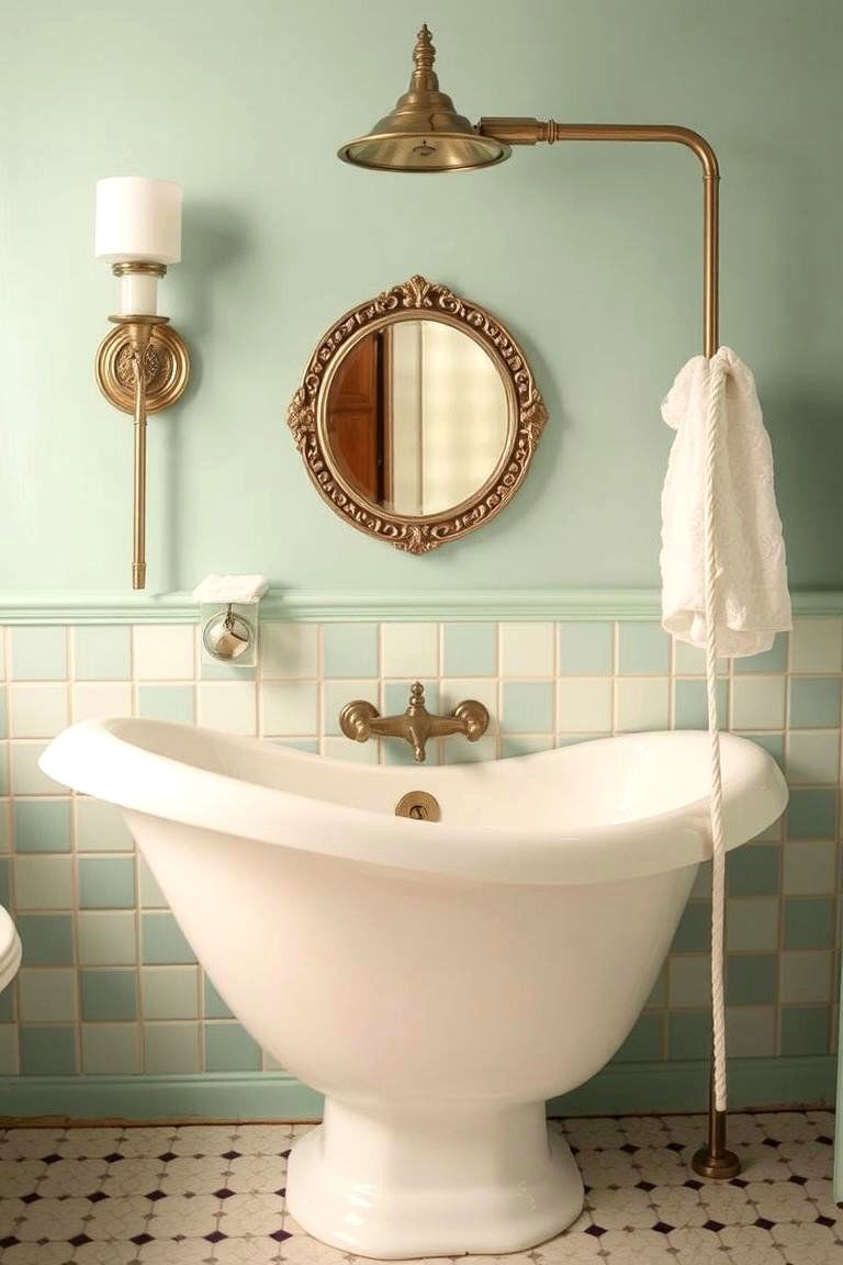 Vintage Chic Shower - 24 Bathroom Shower Ideas