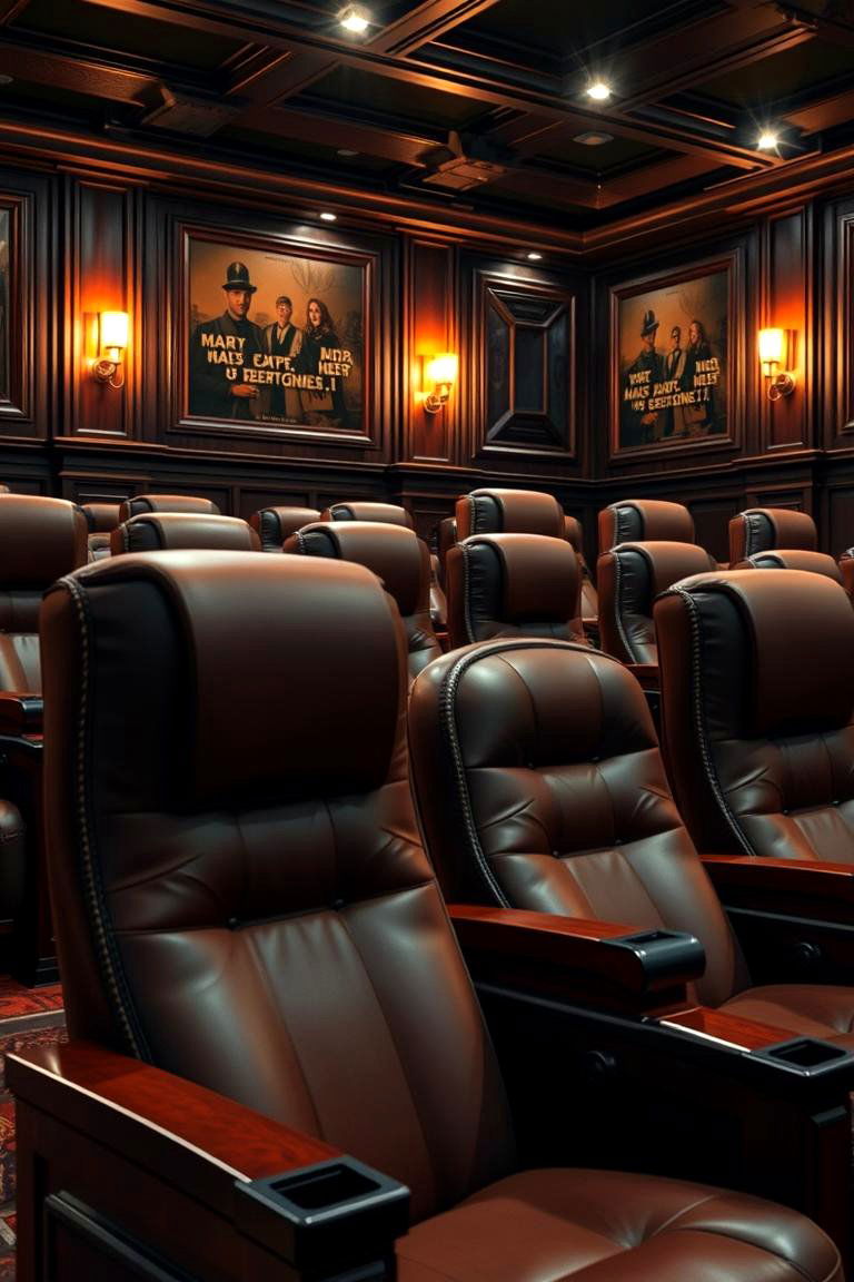 Vintage Cinema Chair Elegance - 24 Man Cave Seating Ideas