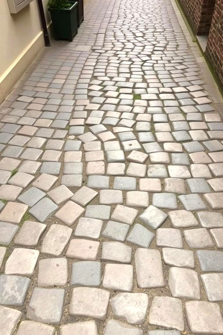 Vintage Cobblestone Charm - 24 Bluestone Walkway Ideas