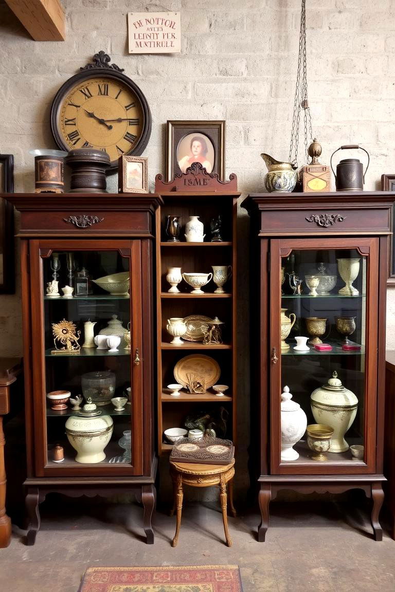 Vintage Collectible Showcases - 24 Housewarming Decoration Ideas