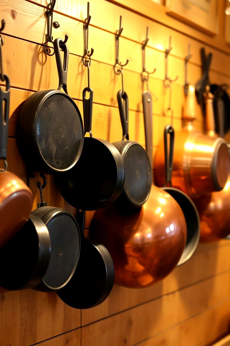Vintage Cookware Display - 24 Country Kitchen Ideas