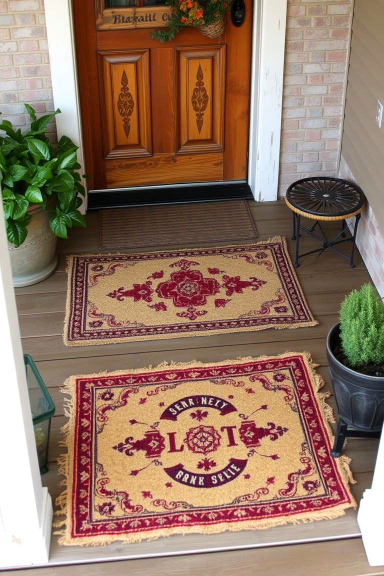 Vintage Doormats and Rugs - 24 Rustic Porch Ideas