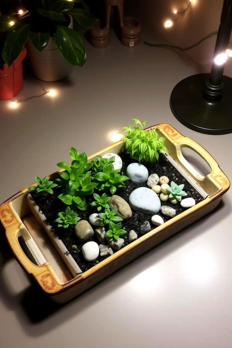 Vintage Drawing Tray Planter - 24 Fairy Garden Container Ideas