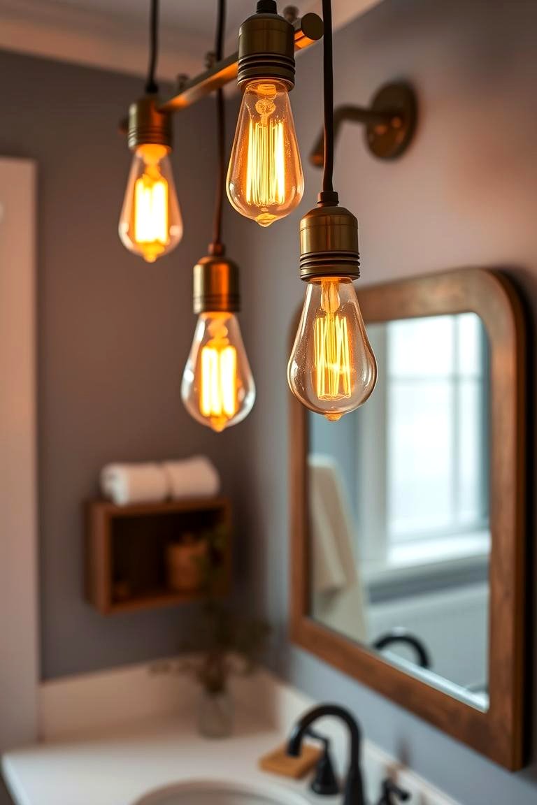 Vintage Edison Bulbs for a Classic Touch - 24 Bathroom Pendant Lighting Ideas