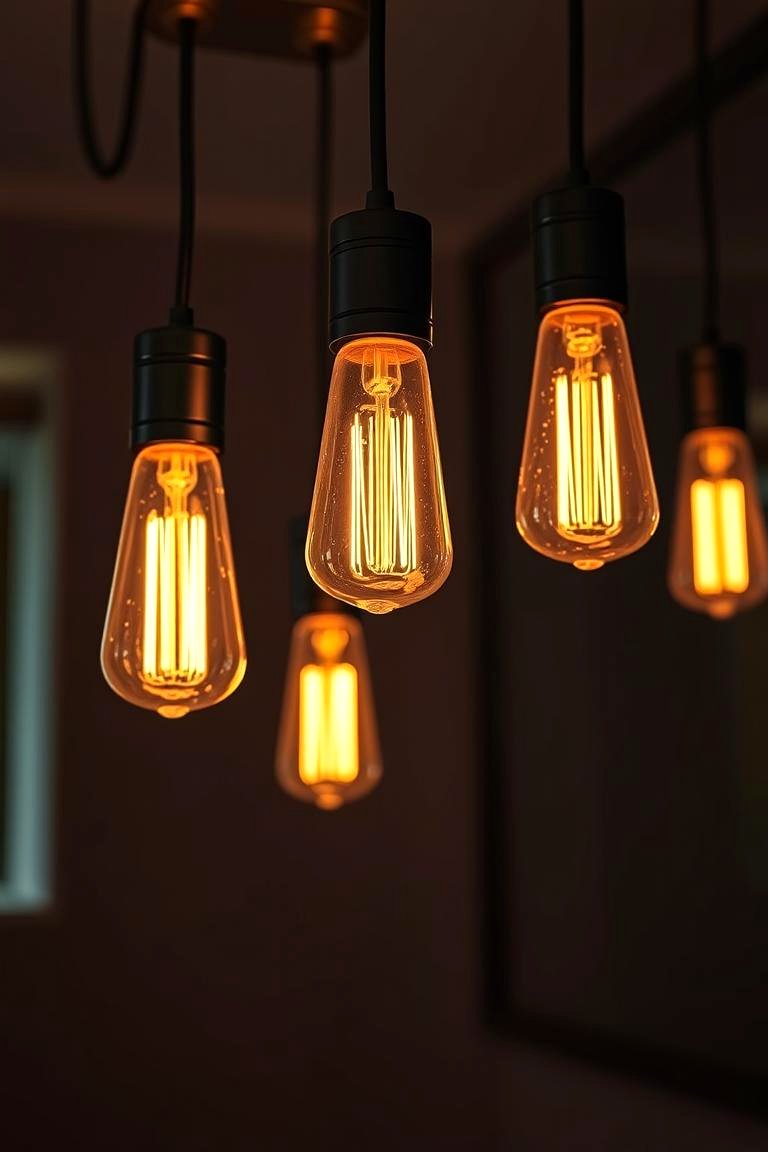 Vintage Edison Bulbs for a Retro Look - 24 Bathroom Lighting Ideas
