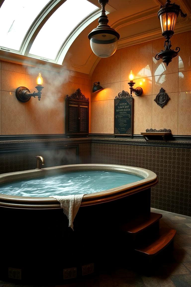 Vintage Elegance - 24 Hot Tub Decor Ideas