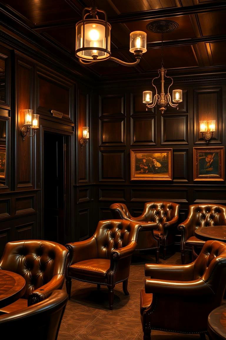 Vintage Elegance Cigar Lounge - 24 Cigar Room Ideas