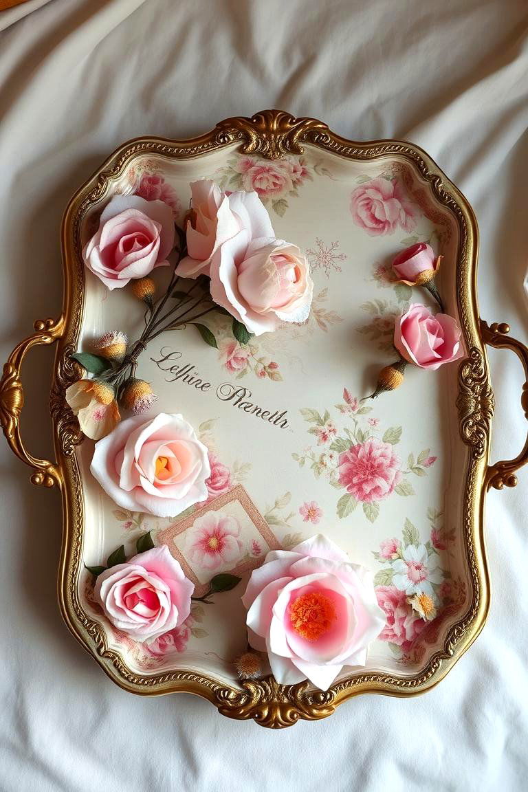 Vintage Elegance Tray - 24 Tray Decor Ideas