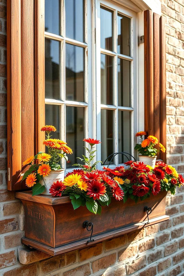 Vintage Fall Revival - 24 Fall Window Box Ideas