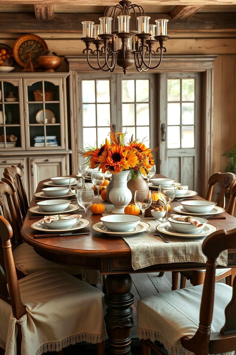 Vintage Farmhouse Appeal - 24 Thanksgiving Table Settings