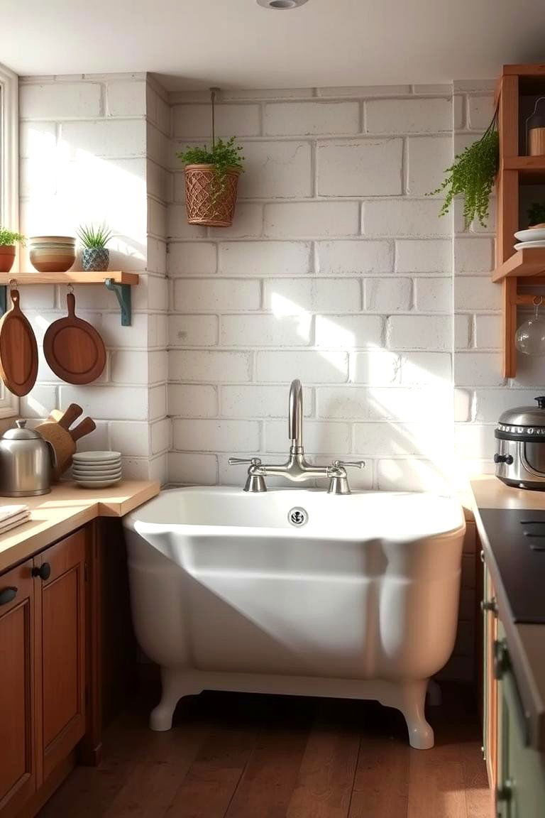 Vintage Farmhouse Sink - 24 Cabin Kitchen Ideas