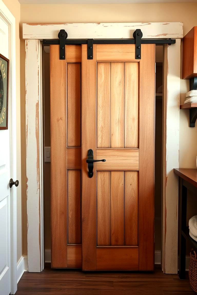 Vintage Farmhouse Style Door - 24 Laundry Room Door Ideas