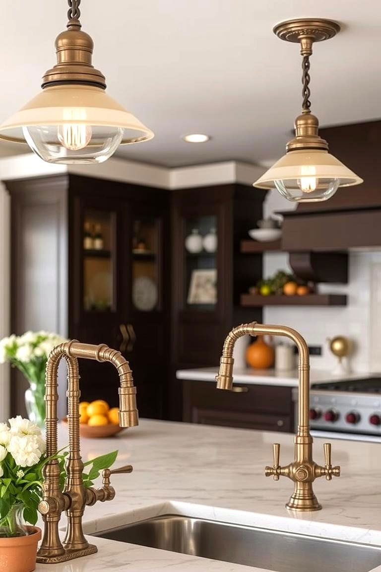 Vintage Fixtures Accent - 24 Craftsman Kitchen Ideas