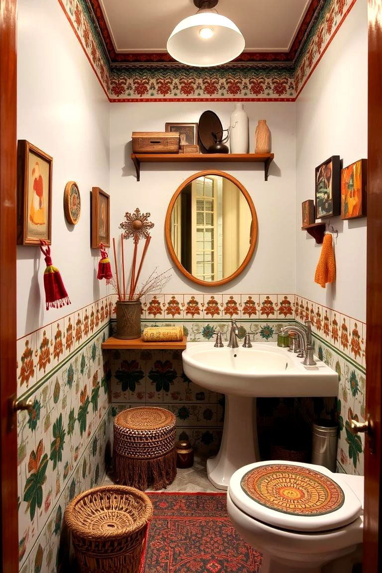 Vintage Folk Art Style - 24 Mexican Bathroom Ideas