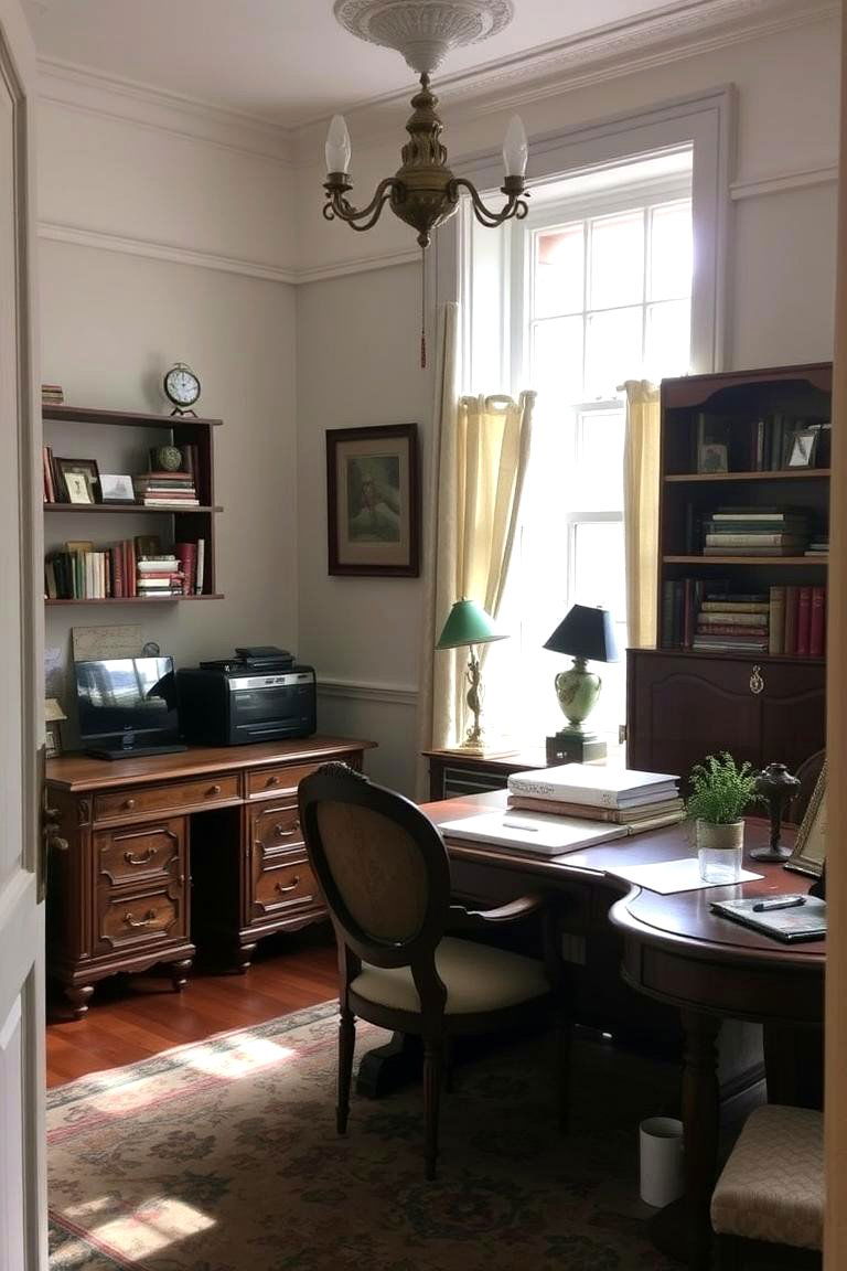 Vintage Furniture - 24 Bohemian Home Office Ideas