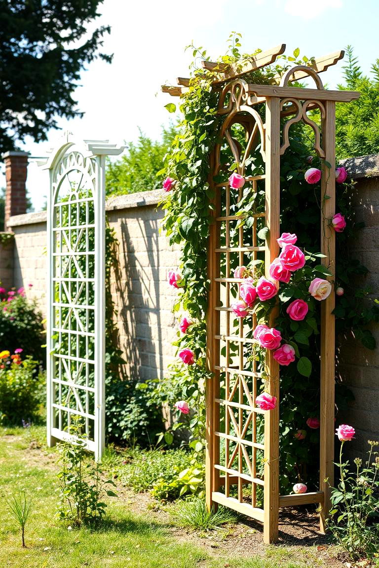 Vintage Garden Trellis Design - 24 Vintage Garden Ideas