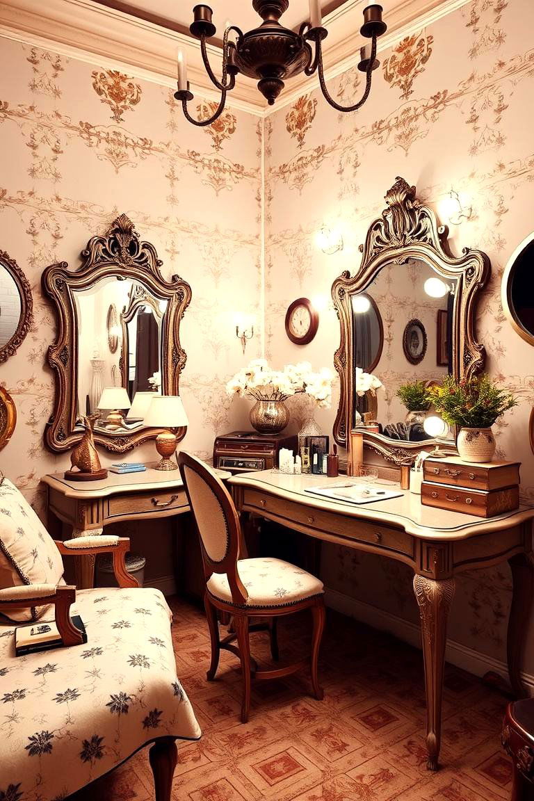 Vintage Glamour Space - 24 Makeup Room Ideas