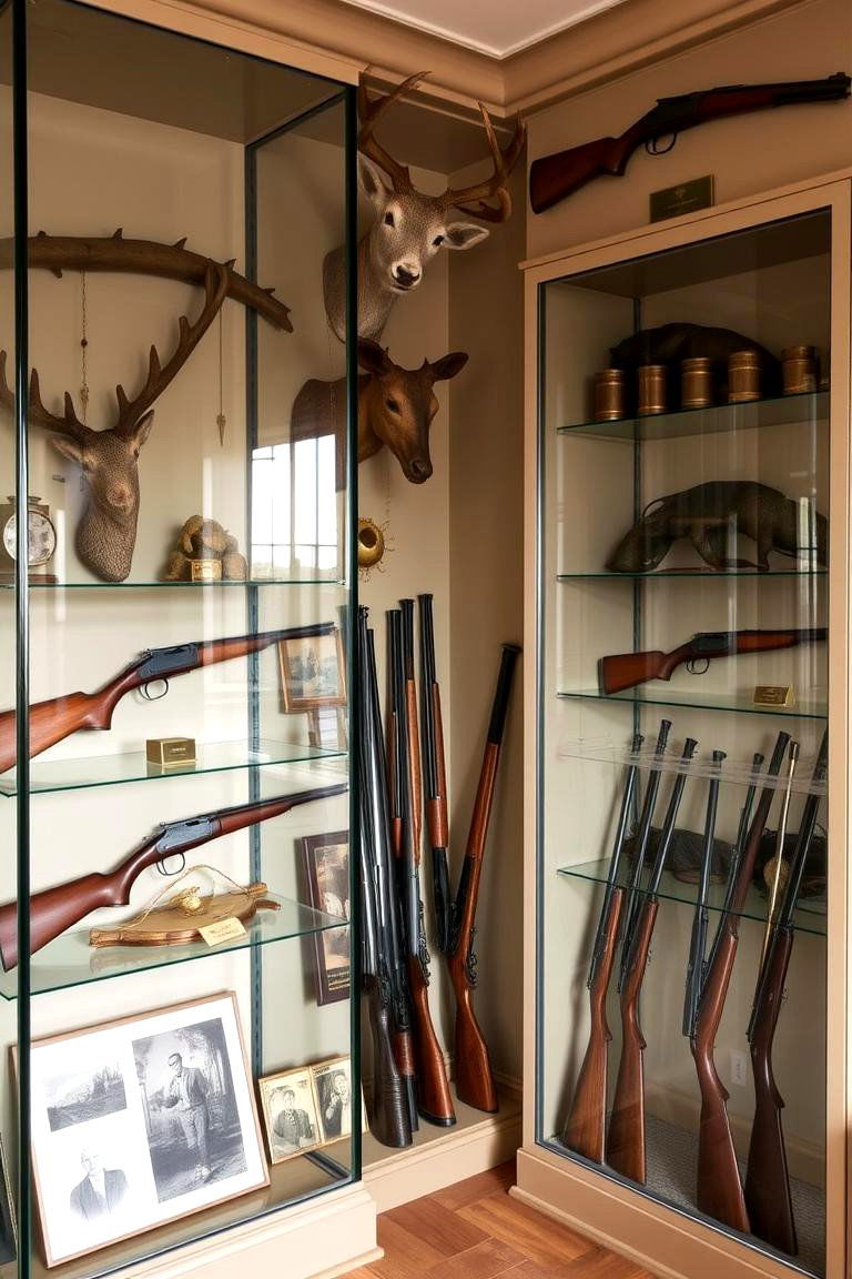 Vintage Hunting Gear Showcase - 24 Hunting Trophy Room Ideas