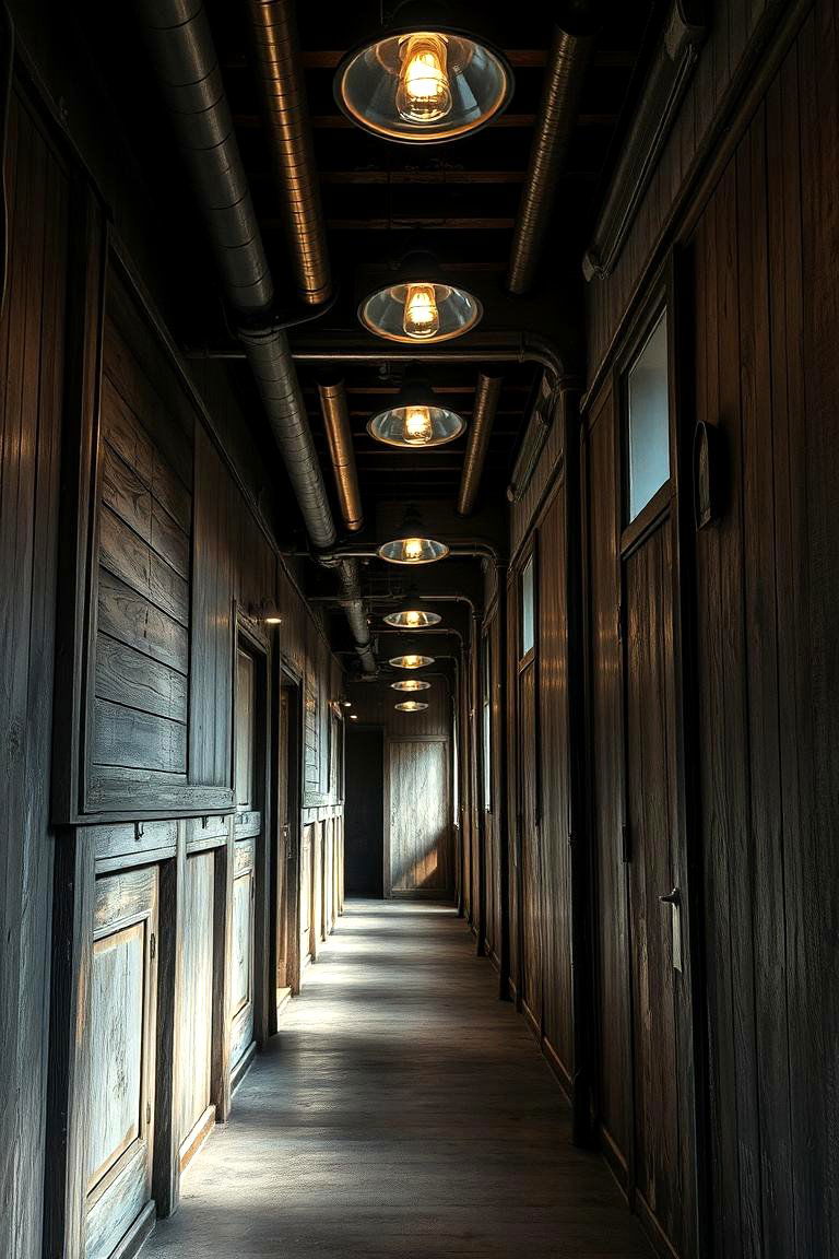 Vintage Industrial Charm - 24 Dark Hallway Ideas
