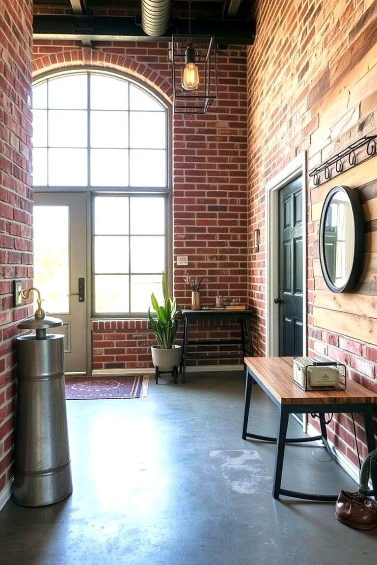Vintage Industrial Entryway - 24 Entryway Ideas