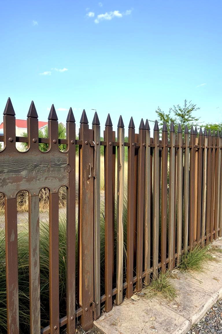 Vintage Industrial Revival - 24 Decorative Fence Ideas