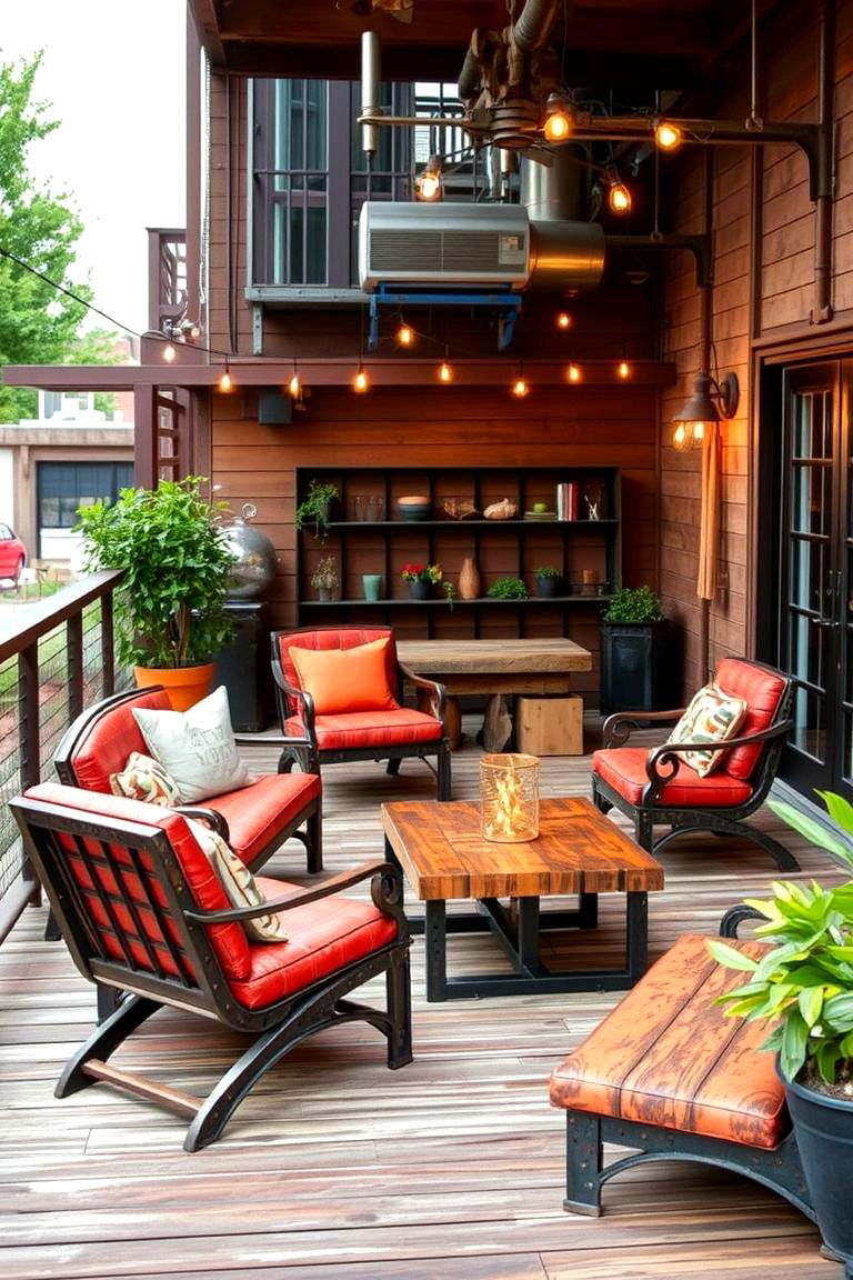 Vintage Industrial Style Furniture - 24 Deck Furniture Ideas