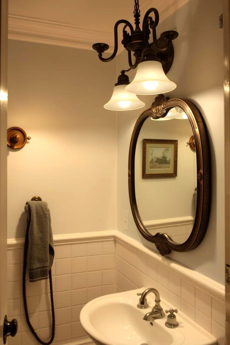 Vintage Inspired Charm - 24 Small Bathroom Lighting Ideas