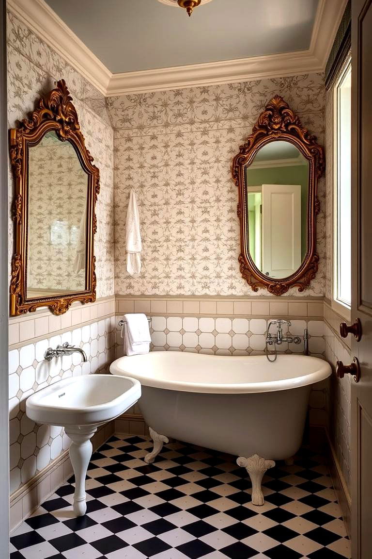 Vintage Inspired Chic Bathroom - 24 Eclectic Bathroom Ideas