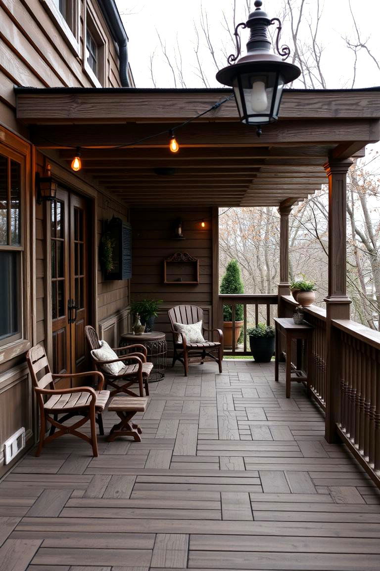 Vintage Inspired Covered Deck - 24 Covered Deck Ideas