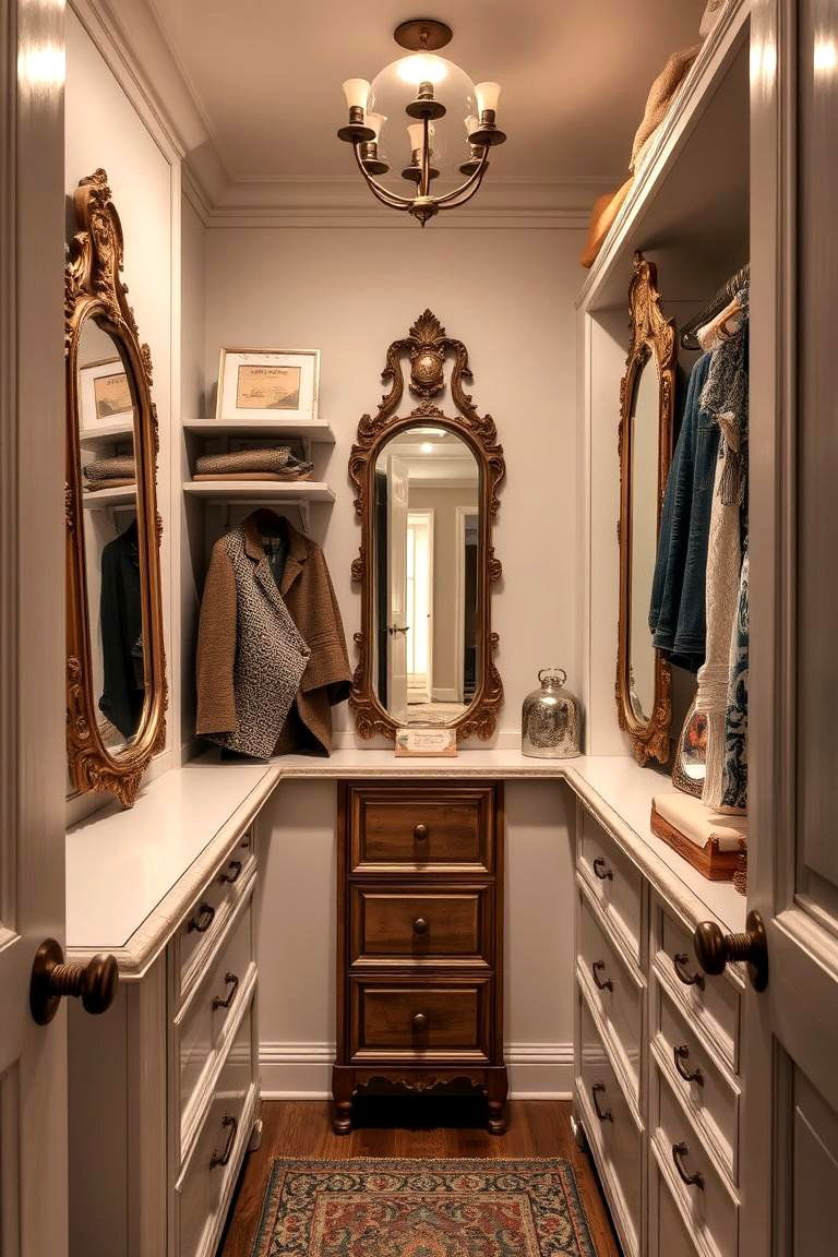 Vintage Inspired Decor - 24 Walk in Closet Ideas