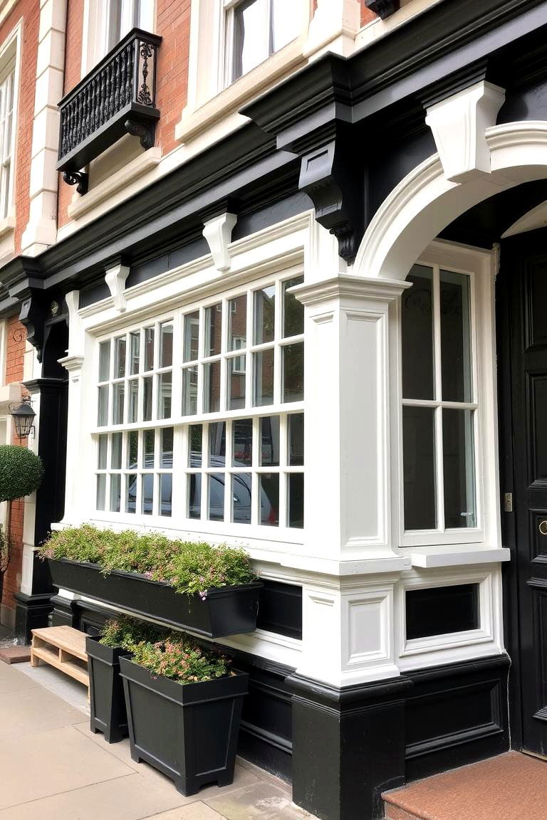 Vintage Inspired Detailing - 24 Black and White House Exterior Ideas