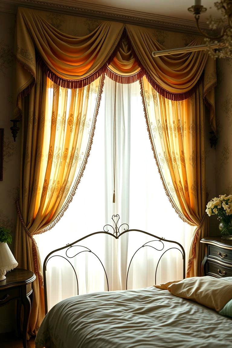 Vintage Inspired Draperies - 24 Bedroom Curtain Ideas
