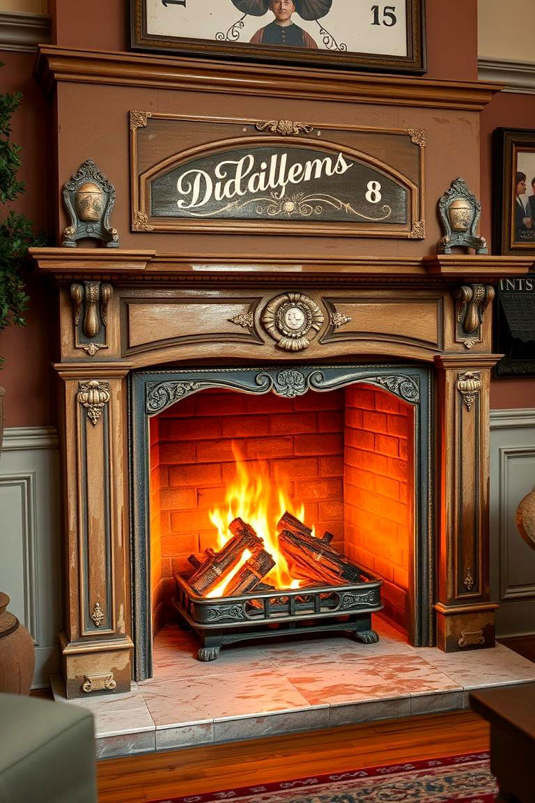Vintage Inspired Fireplace Design - 24 Small Living Room Fireplace Ideas