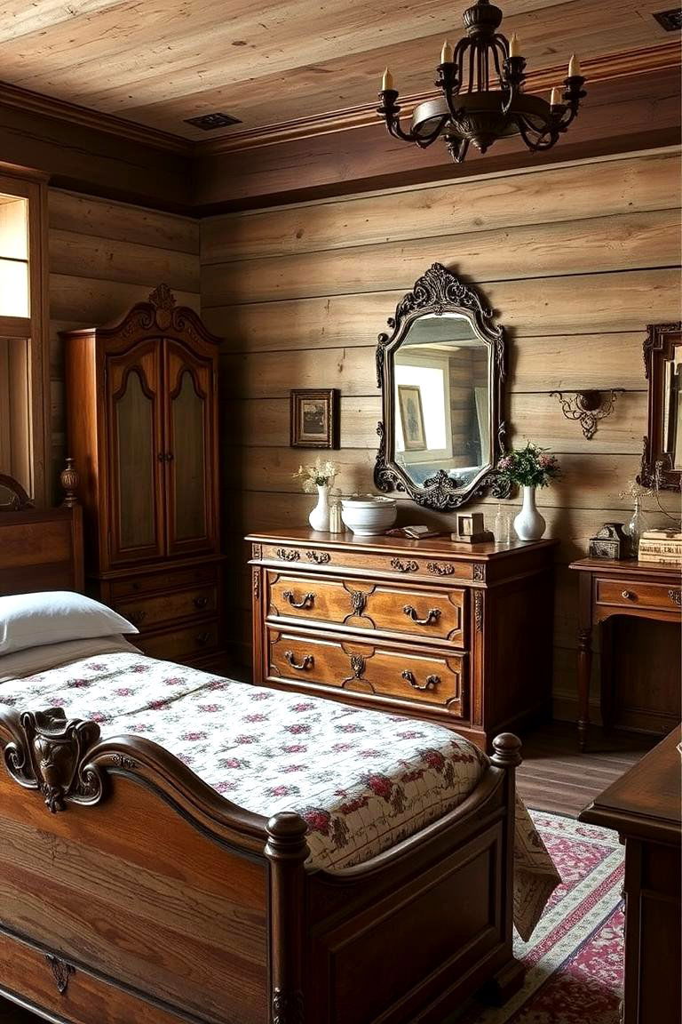 Vintage Inspired Furniture - 24 Dark Boho Bedroom Ideas
