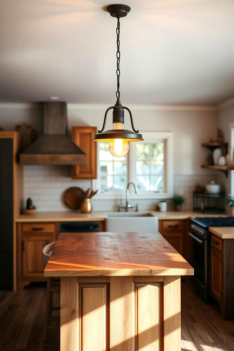Vintage Inspired Lighting - 24 Country Kitchen Ideas