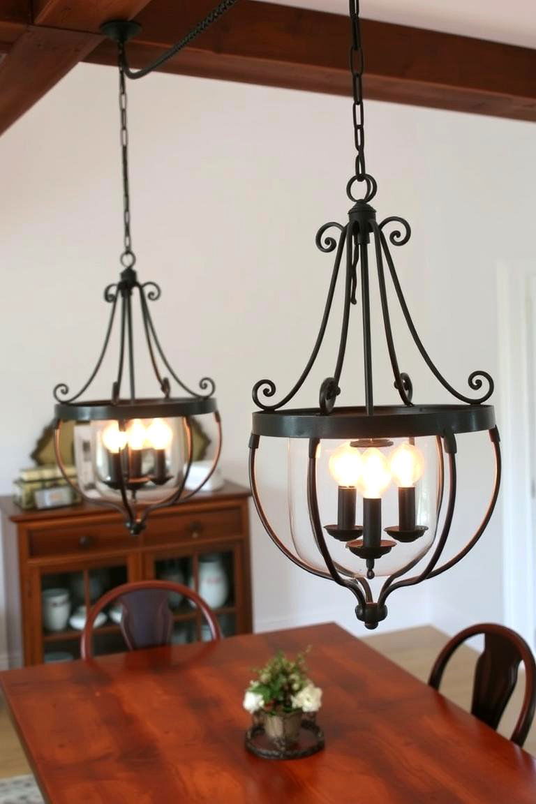 Vintage Inspired Lighting Fixtures - 24 Modern Farmhouse Dining Room Ideas