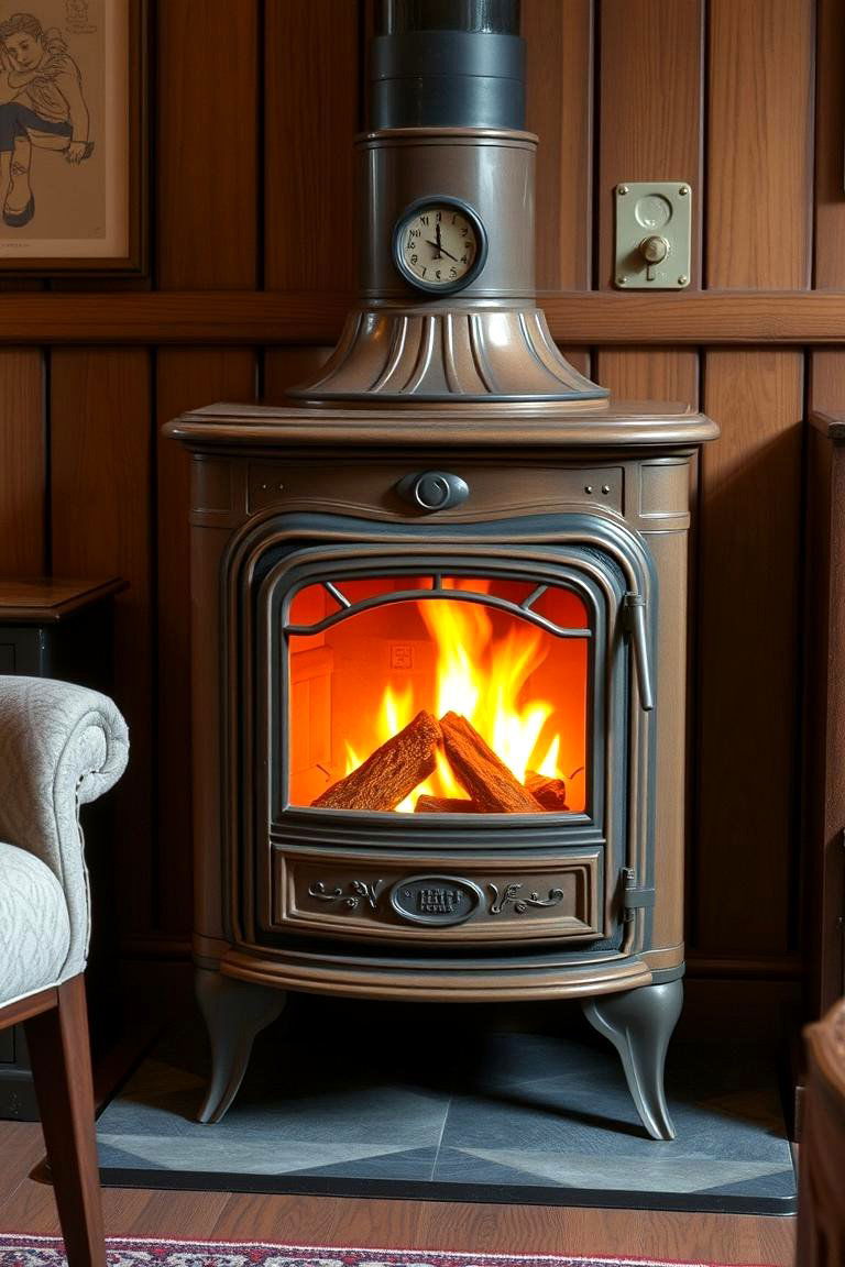 Vintage Inspired Log Burner - 24 Log Burner Ideas