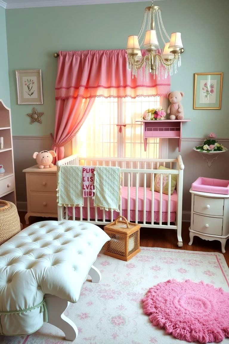 Vintage Inspired Nursery Decor - 24 Pink and Green Nursery Ideas