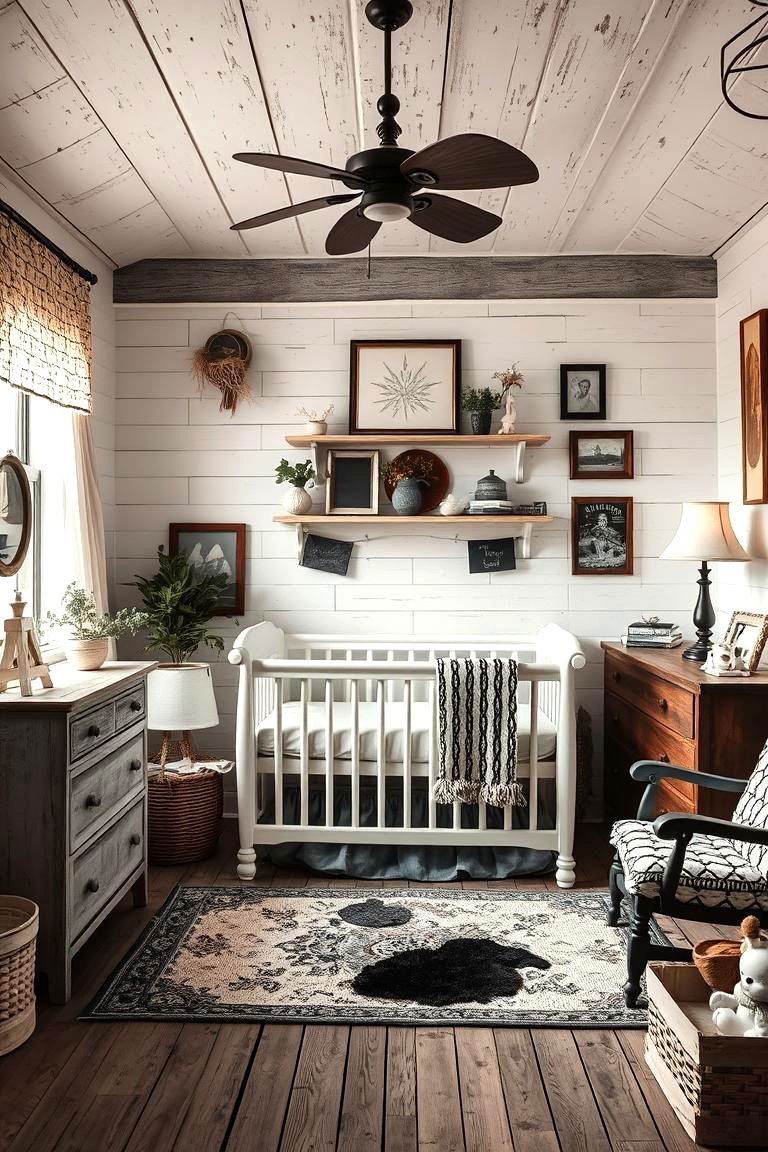 Vintage Inspired Nursery Decor - 24 Black and White Nursery Ideas