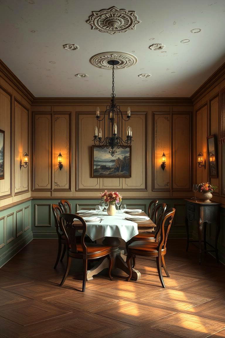 Vintage Inspired Paneling - 24 Dining Room Wall Paneling Ideas