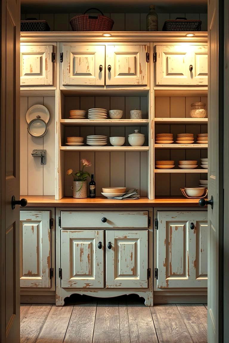 Vintage Inspired Storage - 24 Walk in Pantry Ideas