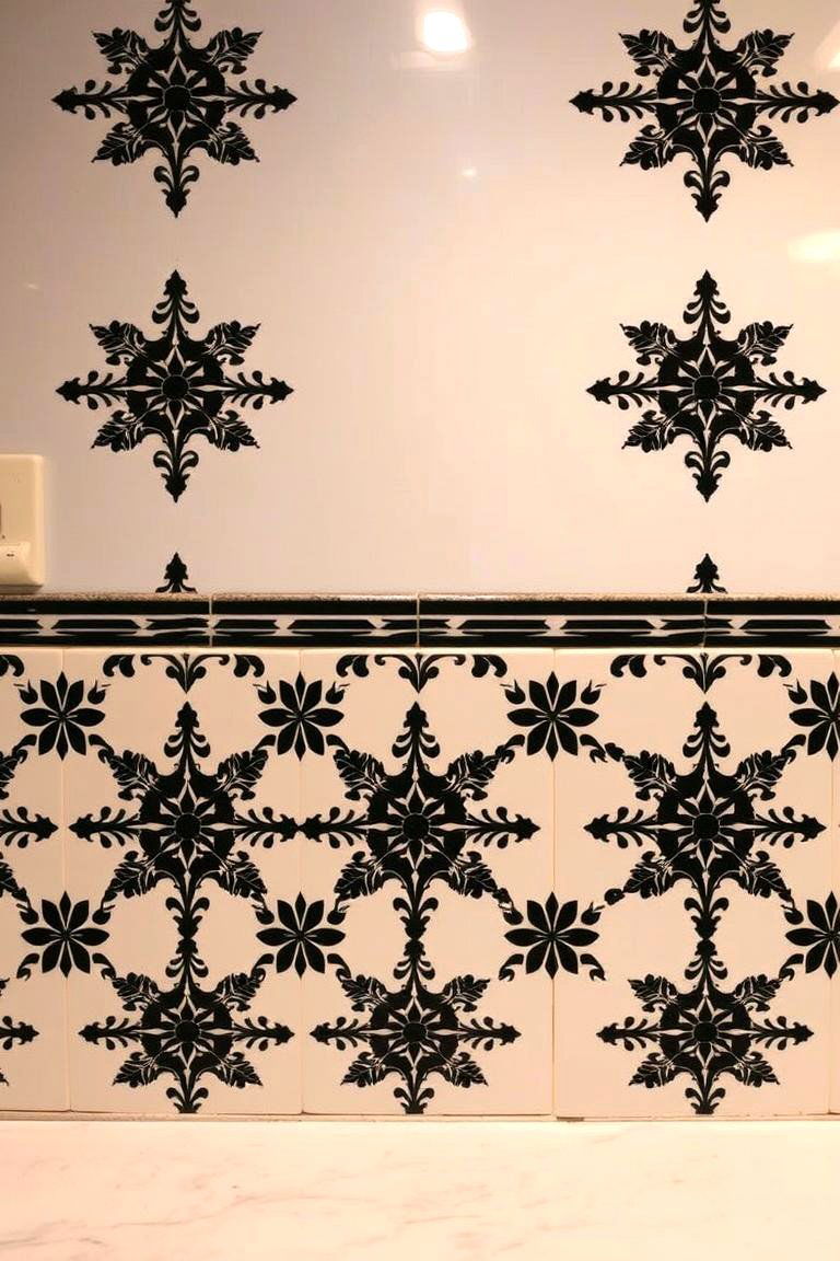 Vintage Inspired Tile Revival - 24 Black and White Kitchen Backsplash Ideas
