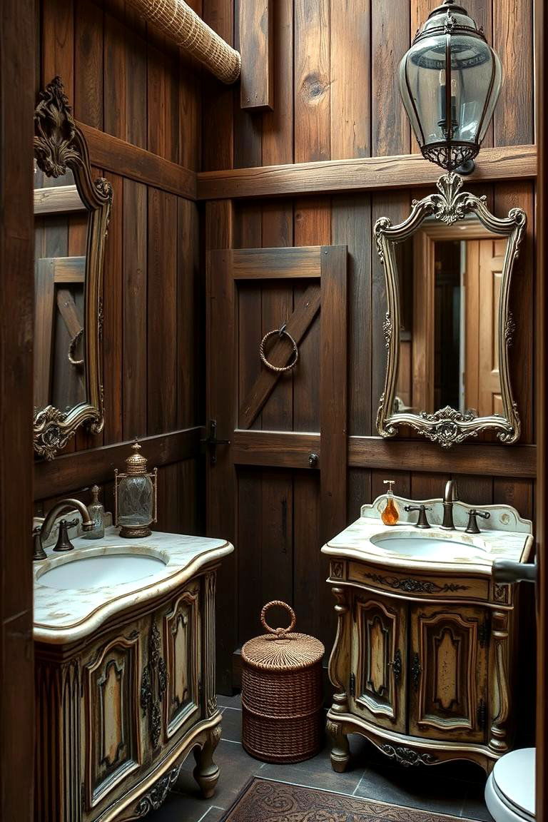 Vintage Inspired Vanity and Fixtures - 24 Barndominium Bathroom Ideas