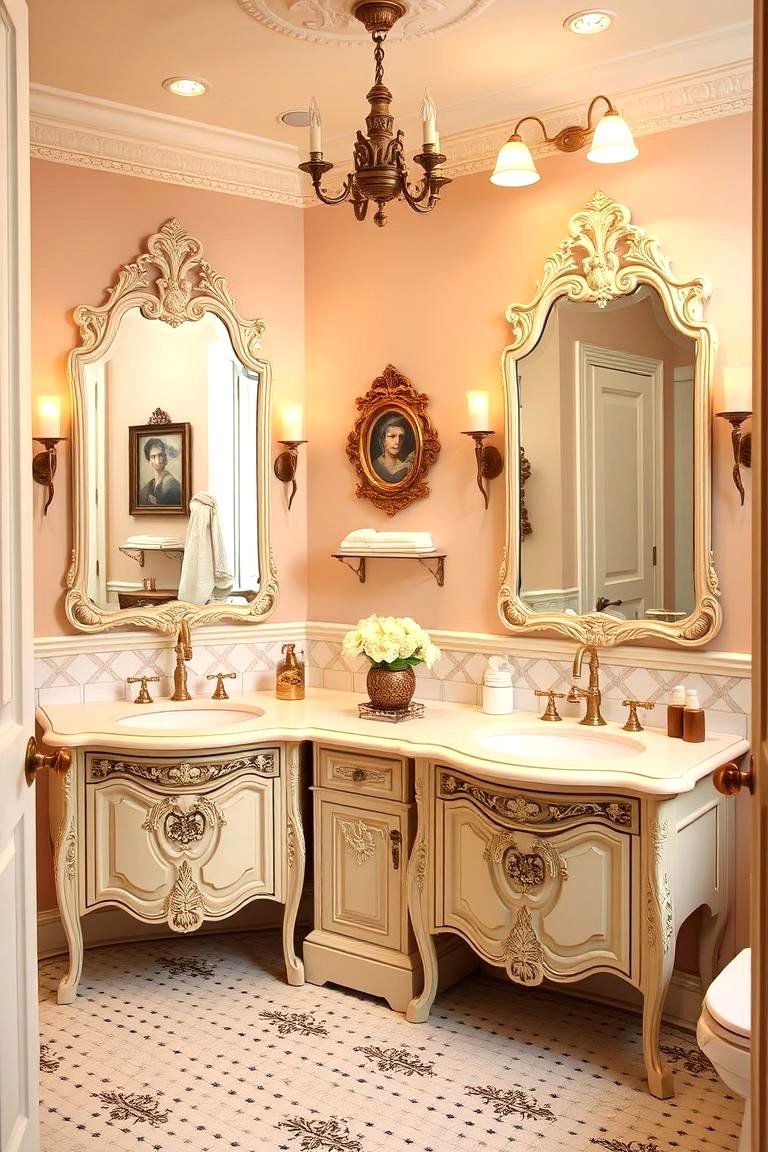 Vintage Inspired Vanity - 24 Double Vanity Bathroom Ideas