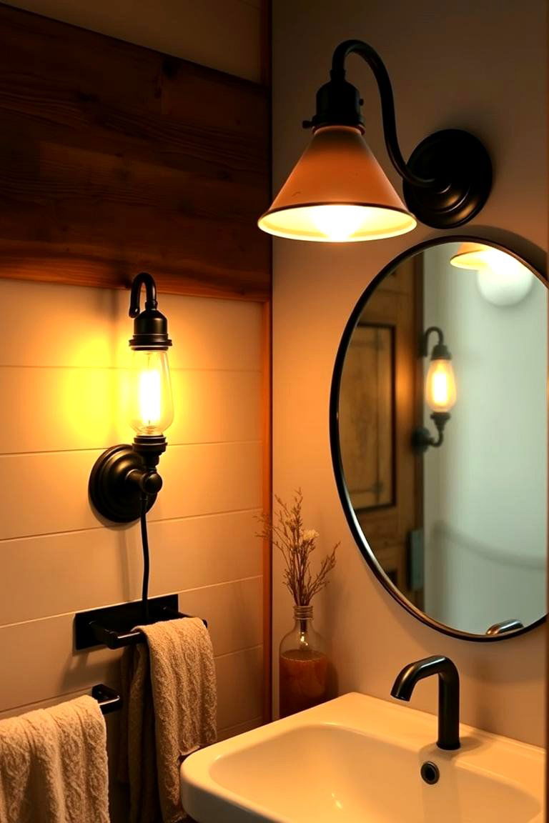 Vintage Inspired Wall Lamps for Cozy Ambiance - 24 Bathroom Lighting Ideas