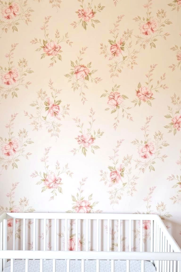Vintage Inspired Wallpaper for a Sweet Backdrop - 24 Vintage Nursery Ideas