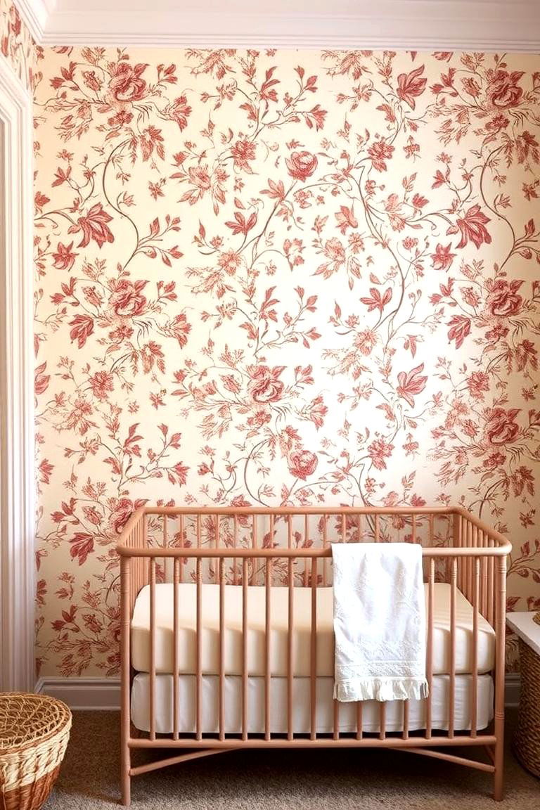 Vintage Inspired Wallpaper - 24 Nursery Accent Wall Ideas