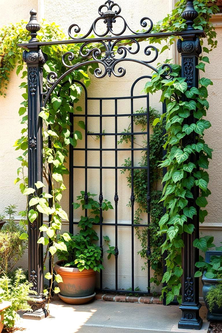 Vintage Iron Trellis - 24 Trellis Ideas