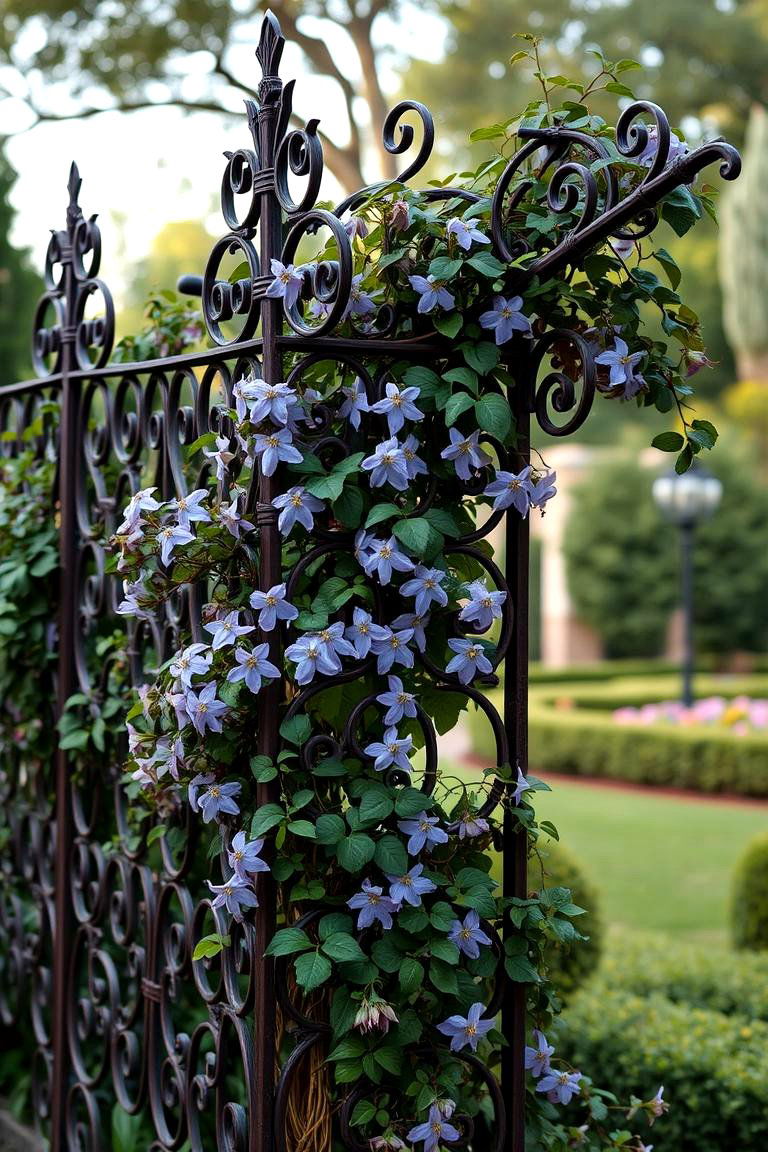Vintage Iron Trellis - 24 Garden Trellis Ideas